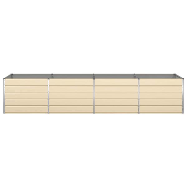 Grote foto vidaxl plantenbak ivoor 195 x 100 x 45 cm gegalvaniseerd staal tuin en terras overige tuin en terras