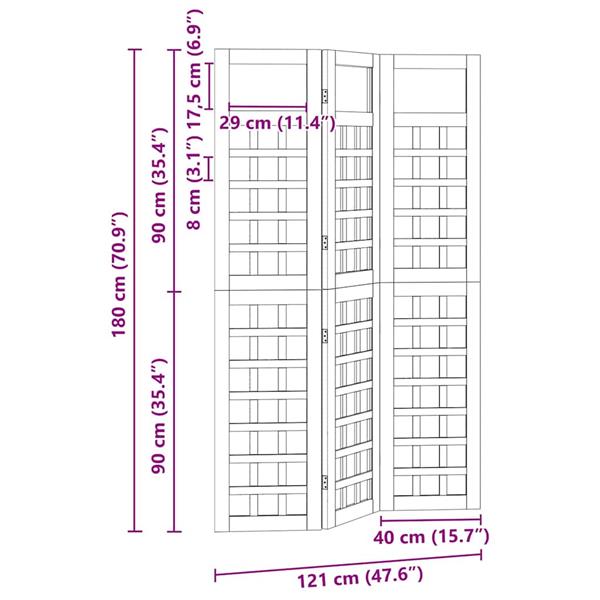 Grote foto vidaxl privacyscherm honingbruin 121 x 180 cm massief vurenhout huis en inrichting overige huis en inrichting