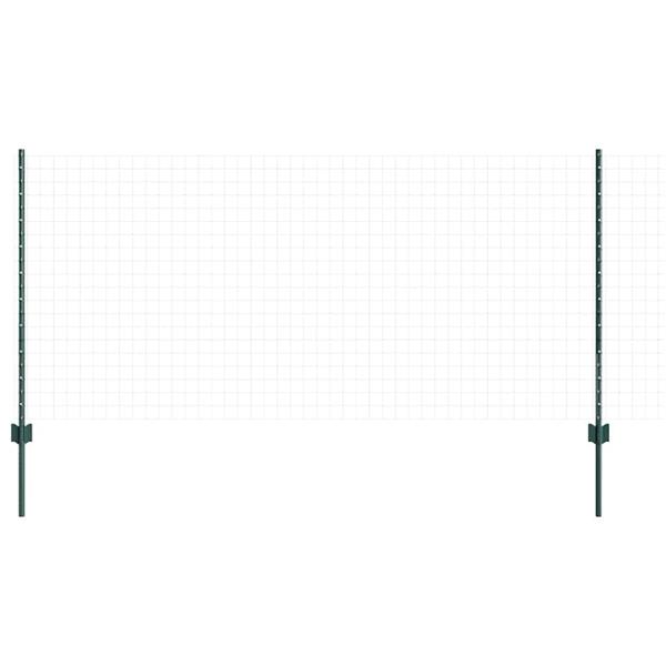Grote foto vidaxl afrasteringspaal 11 pcs groen 100 cm staal tuin en terras overige tuin en terras