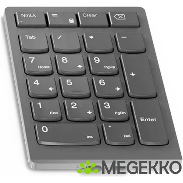 Grote foto lenovo go wireless numeriek toetsenbord universeel usb rf wireless grijs computers en software toetsenborden