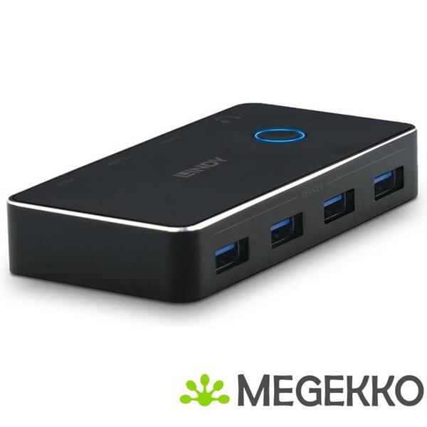 Grote foto lindy 43387 usb 3.0 en usb 3.12 2x4 computer data switch usb a usb c computers en software overige computers en software