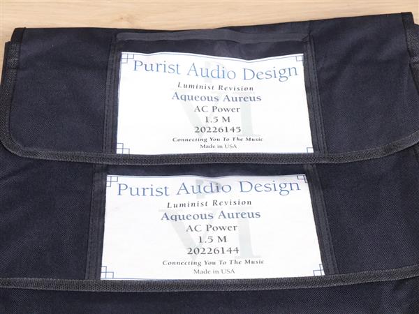 Grote foto purist audio design aqueous aureus luminist high end audio power cable 1 5 metre 2 available audio tv en foto onderdelen en accessoires