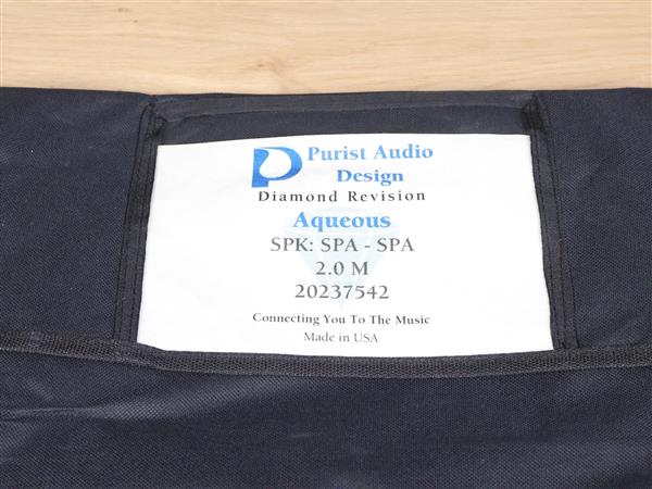 Grote foto purist audio design aqueous aureus diamond audio speaker cables 2 0 metre audio tv en foto onderdelen en accessoires