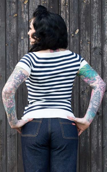 Grote foto rumble 59 striped sweater the blue stripes kleding dames overige kledingstukken