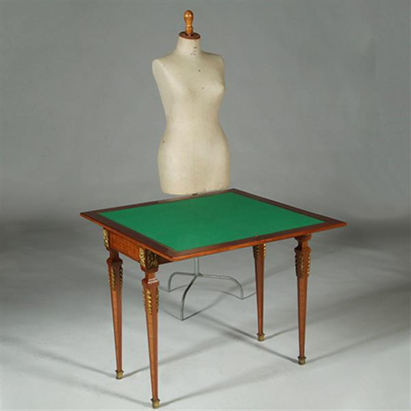 Grote foto franse marqueterie wandtafel te vergroten tot speeltafel ca 1875 notenhout no.362920 antiek en kunst stoelen en banken