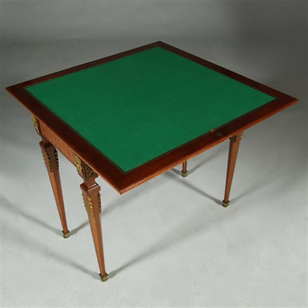 Grote foto franse marqueterie wandtafel te vergroten tot speeltafel ca 1875 notenhout no.362920 antiek en kunst stoelen en banken