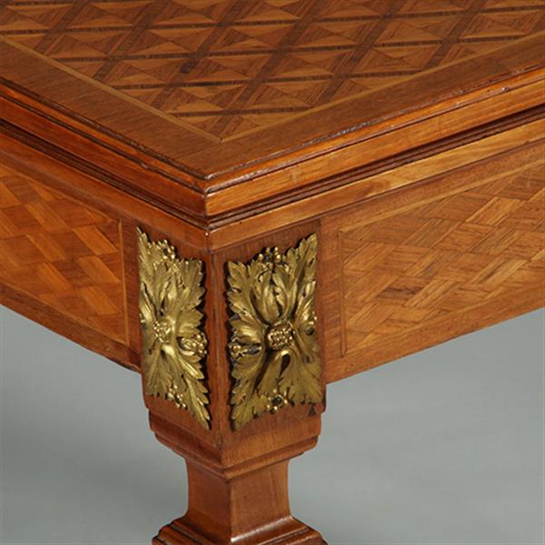 Grote foto franse marqueterie wandtafel te vergroten tot speeltafel ca 1875 notenhout no.362920 antiek en kunst stoelen en banken