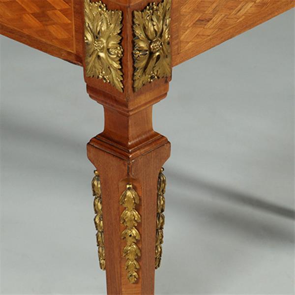 Grote foto franse marqueterie wandtafel te vergroten tot speeltafel ca 1875 notenhout no.362920 antiek en kunst stoelen en banken