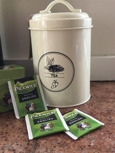 Grote foto mooi decoratief opbergblik voor tea huis en inrichting woningdecoratie