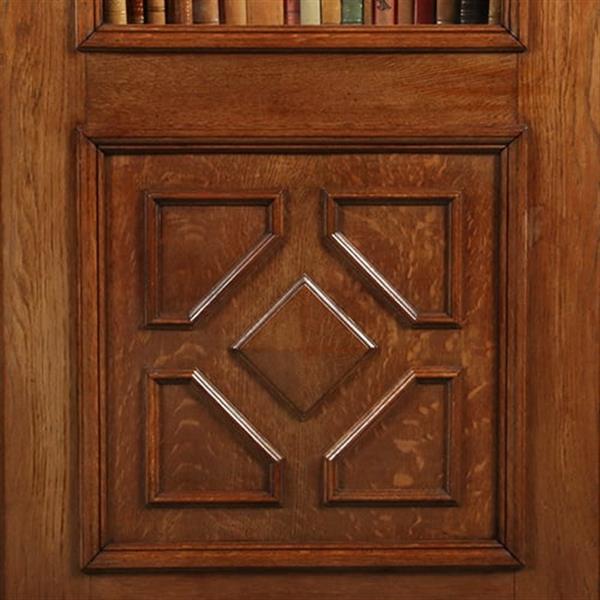 Grote foto boekenkast of bibliotheekkast met drie schuifdeuren en verstelbare planken no.362910 antiek en kunst stoelen en banken