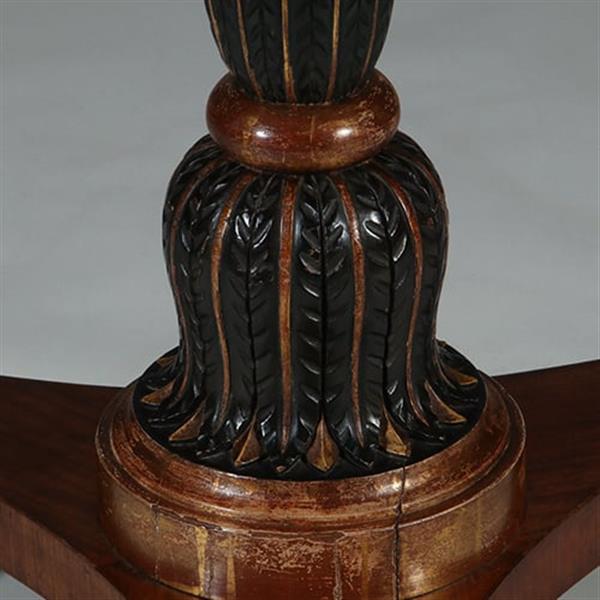 Grote foto grote empire gueridon of bijzettafel met geaderd marmer blad ca 1810 no.361815 antiek en kunst stoelen en banken