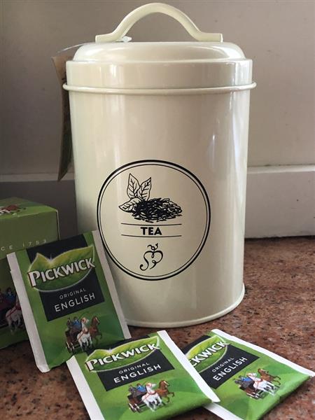 Grote foto mooi decoratief opbergblik voor tea huis en inrichting woningdecoratie