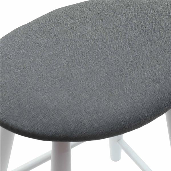 Grote foto vidaxl eettafelstoelen 2 pcs wit 46 x 37 x 63 cm massief rubberhout huis en inrichting stoelen