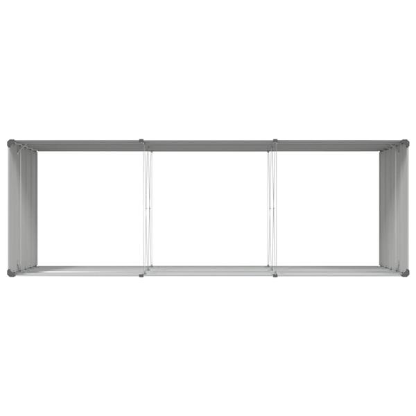 Grote foto vidaxl plantenbak lichtgrijs 195 x 100 x 45 cm gegalvaniseerd staal tuin en terras overige tuin en terras