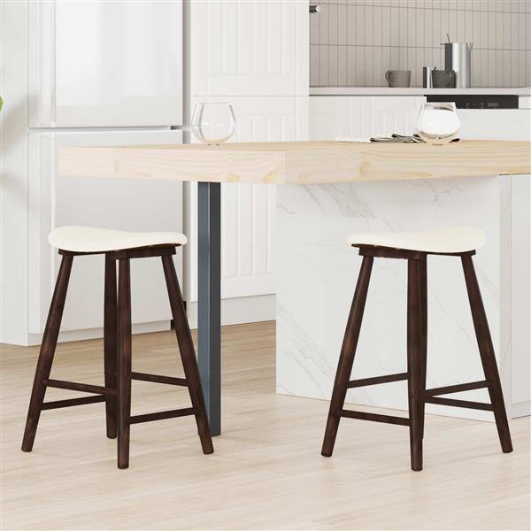 Grote foto vidaxl eettafelstoelen 2 pcs licht bruin 46 x 37 x 63 cm huis en inrichting stoelen