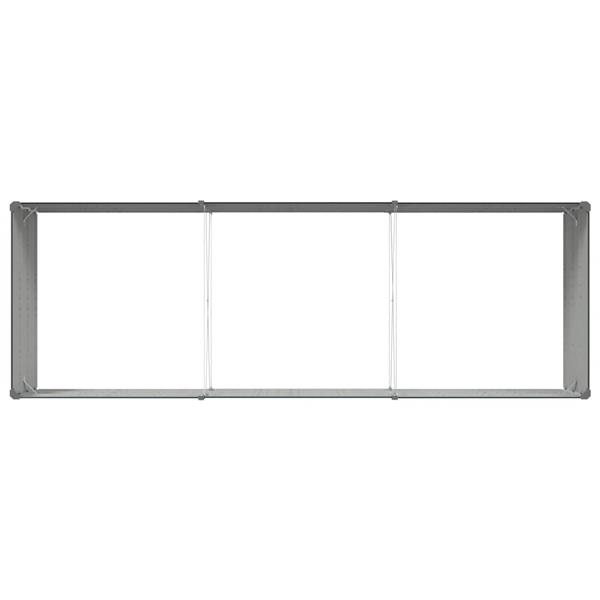 Grote foto vidaxl plantenbak antraciet 195 x 100 x 45 cm gegalvaniseerd staal tuin en terras overige tuin en terras