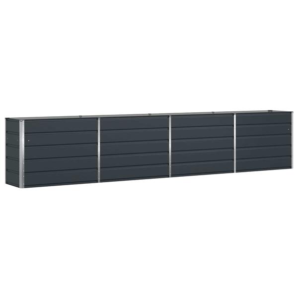 Grote foto vidaxl plantenbak antraciet 480 x 50 x 45 cm gegalvaniseerd staal tuin en terras overige tuin en terras