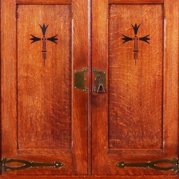 Grote foto strakke smalle bijna 2 meter hoge boekenkast met messing en ebbenhout no.322145 antiek en kunst stoelen en banken