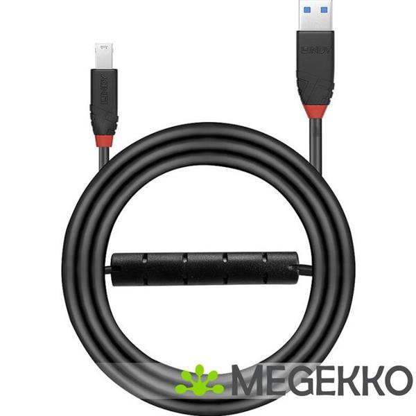 Grote foto lindy 43227 usb kabel 10 m 3.0 3.1 gen 1 usb a usb b zwart computers en software overige computers en software