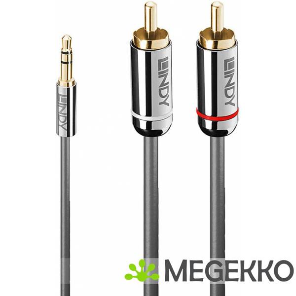 Grote foto lindy 35337 audio kabel 10 m 3.5mm 2 x rca antraciet computers en software overige computers en software