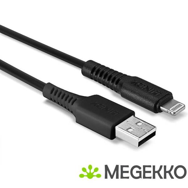 Grote foto lindy 31319 lightning kabel 0 5 m zwart computers en software overige computers en software