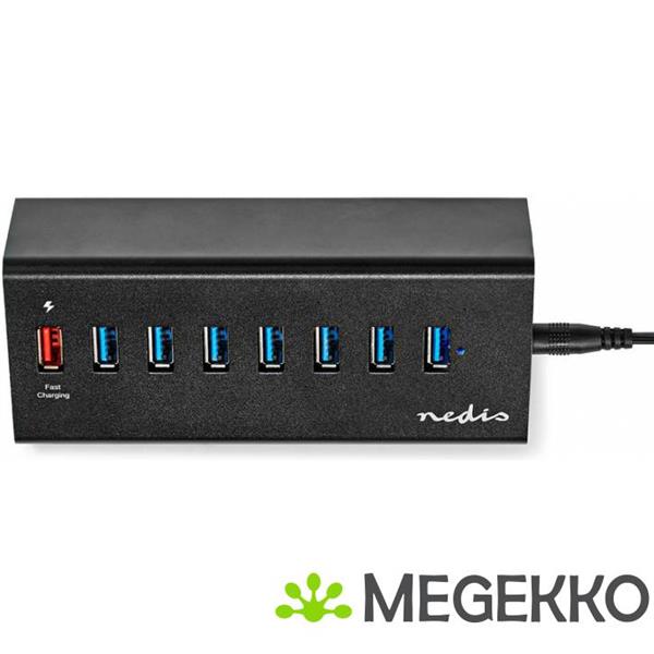 Grote foto nedis usb hub 8 poorts usb 3.0 met externe voeding qc3.0 oplaadpoort computers en software overige computers en software