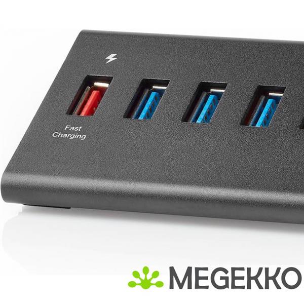 Grote foto nedis usb hub 8 poorts usb 3.0 met externe voeding qc3.0 oplaadpoort computers en software overige computers en software