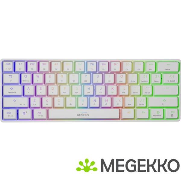 Grote foto genesis nkg 1845 thor 660 toetsenbord draadloos wit computers en software toetsenborden
