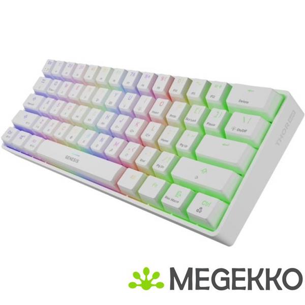 Grote foto genesis nkg 1845 thor 660 toetsenbord draadloos wit computers en software toetsenborden