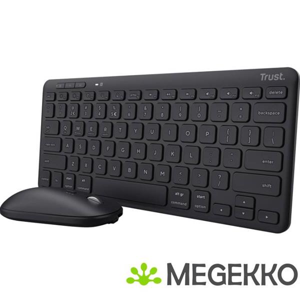 Grote foto trust lyra draadloos multi connect toetsenbord en muis zwart computers en software overige computers en software