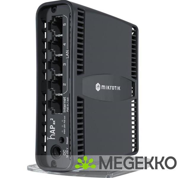 Grote foto mikrotik hap ax2 draadloze router gigabit ethernet dual band 2.4 ghz 5 ghz zwart computers en software netwerkkaarten routers en switches