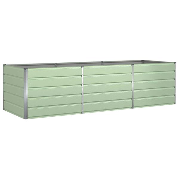 Grote foto vidaxl plantenbak pastelgroen 195 x 100 x 45 cm gegalvaniseerd staal tuin en terras overige tuin en terras