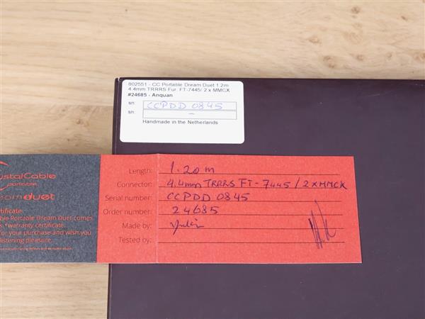 Grote foto crystal cable portable dream duet headphone cable 4.4mm trrrs 2x mmcx 1 2 metre audio tv en foto onderdelen en accessoires