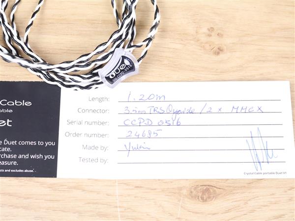 Grote foto crystal cable portable duet headphone cable 3.5mm trs 2x mmcx 1 2 metre audio tv en foto onderdelen en accessoires