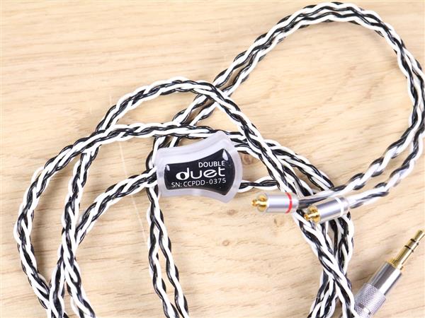 Grote foto crystal cable portable double duet headphone cable 3.5mm trs 2x mmcx 1 2 metre audio tv en foto onderdelen en accessoires