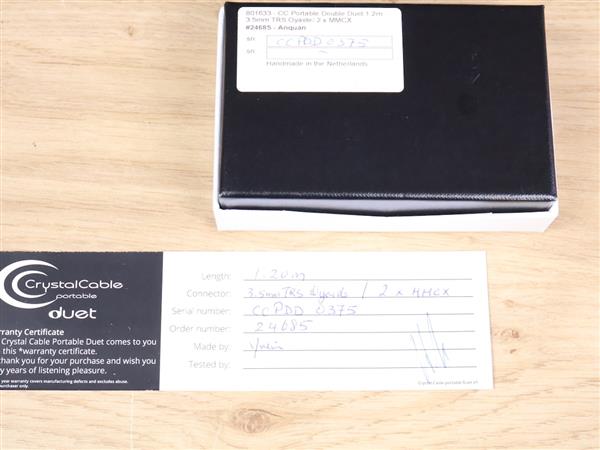 Grote foto crystal cable portable double duet headphone cable 3.5mm trs 2x mmcx 1 2 metre audio tv en foto onderdelen en accessoires
