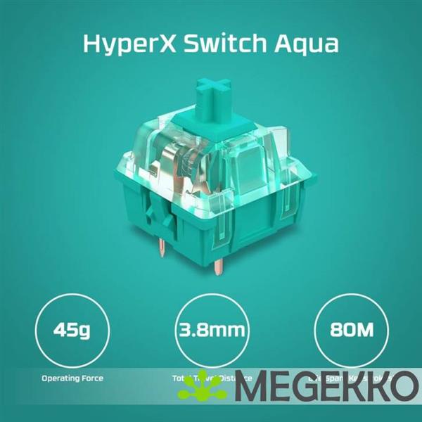 Grote foto hyperx alloy origins pbt zwart hyperx aqua computers en software toetsenborden