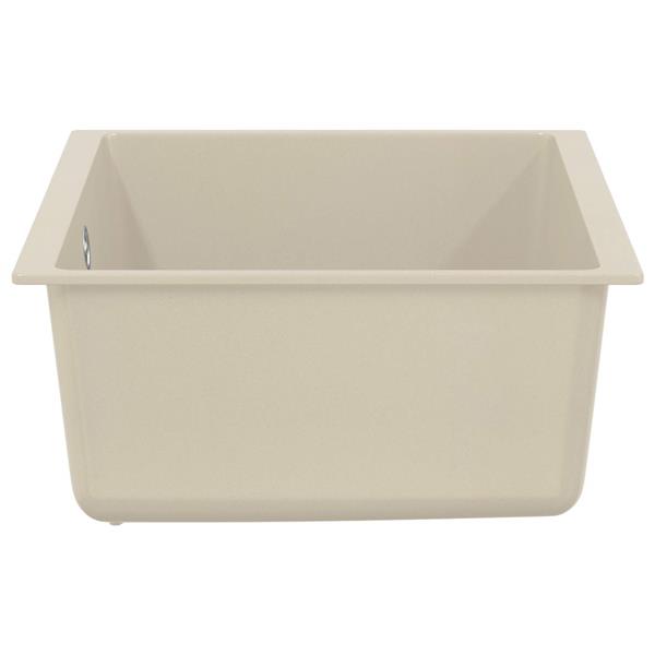 Grote foto vidaxl wasbak beige 530 x 460 mm 80 kwarts en 20 hars huis en inrichting keukens