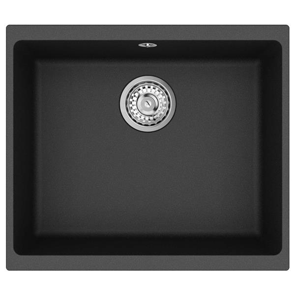 Grote foto vidaxl wasbak zwart 530 x 460 mm 80 kwarts en 20 hars huis en inrichting keukens