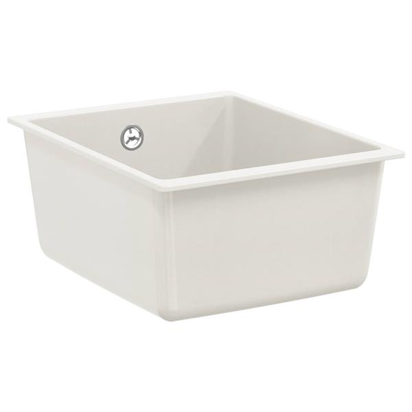 Grote foto vidaxl wasbak wit 370 x 460 mm 80 kwarts en 20 hars huis en inrichting keukens