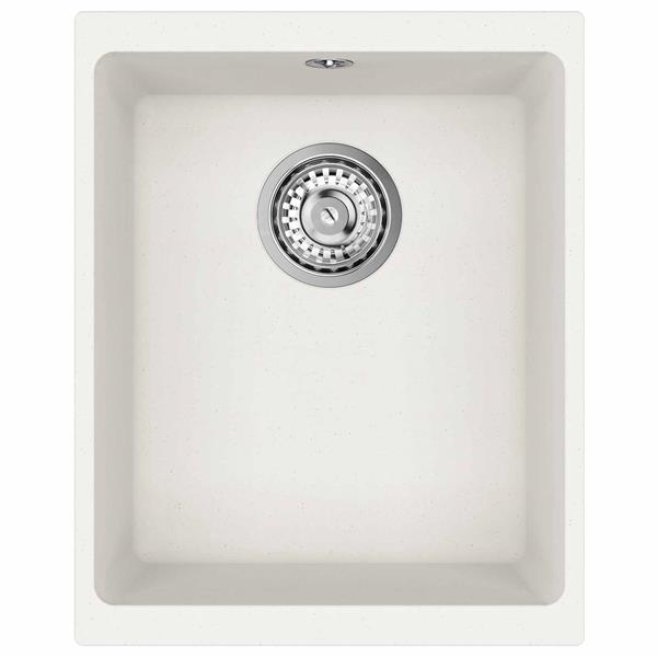 Grote foto vidaxl wasbak wit 370 x 460 mm 80 kwarts en 20 hars huis en inrichting keukens