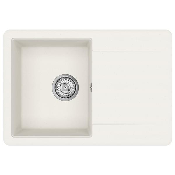 Grote foto vidaxl wasbak wit 670 x 460 mm 80 kwarts en 20 hars huis en inrichting keukens