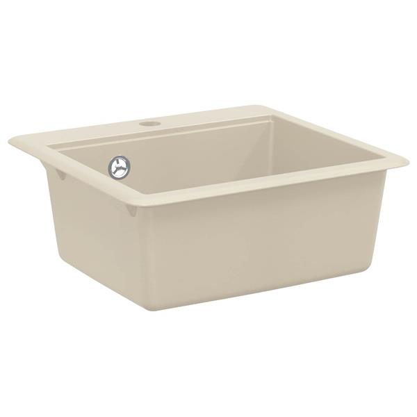 Grote foto vidaxl wasbak beige 470 x 440 mm graniet huis en inrichting keukens