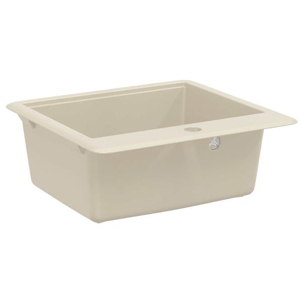 Grote foto vidaxl wasbak beige 470 x 440 mm graniet huis en inrichting keukens