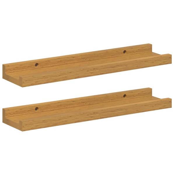 Grote foto vidaxl wandplank met plank 2 pcs beige 40 x 9 x 3 cm bewerkt hout huis en inrichting woningdecoratie