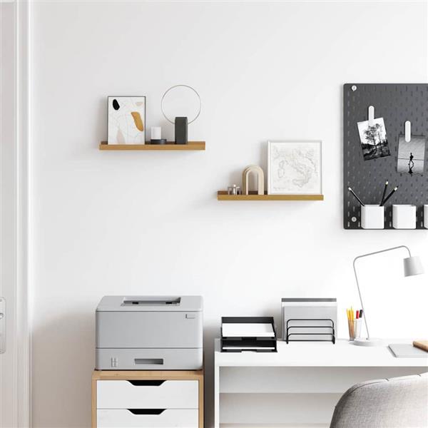 Grote foto vidaxl wandplank met plank 2 pcs beige 40 x 9 x 3 cm bewerkt hout huis en inrichting woningdecoratie