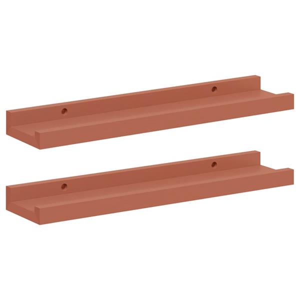 Grote foto vidaxl wandplank met plank 2 pcs rood 40 x 9 x 3 cm bewerkt hout huis en inrichting woningdecoratie