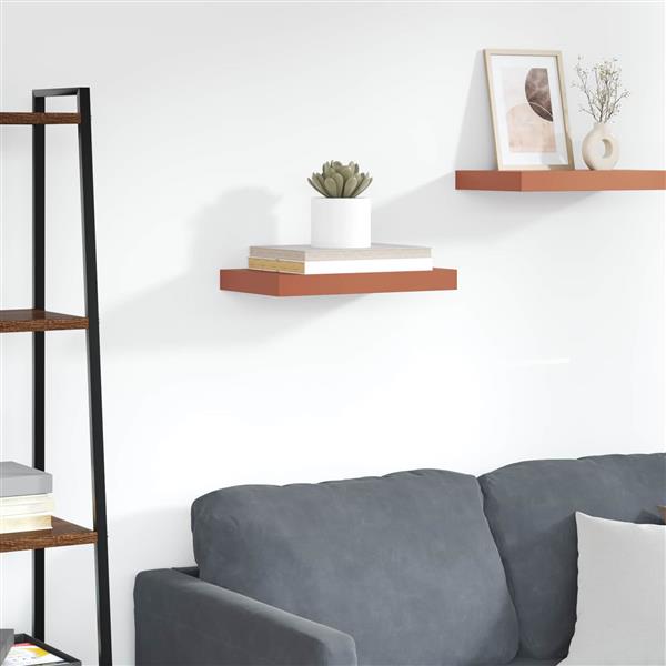 Grote foto vidaxl wandplank wandgemonteerd rood 40 x 23 5 x 4 cm bewerkt hout huis en inrichting woningdecoratie