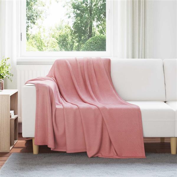 Grote foto vidaxl gooi deken roze 200 x 150 cm fleece huis en inrichting bedden