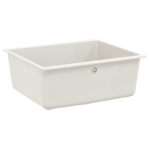 Grote foto vidaxl wasbak wit 530 x 460 mm 80 kwarts en 20 hars huis en inrichting keukens